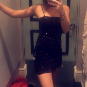Sparkly black mini dress